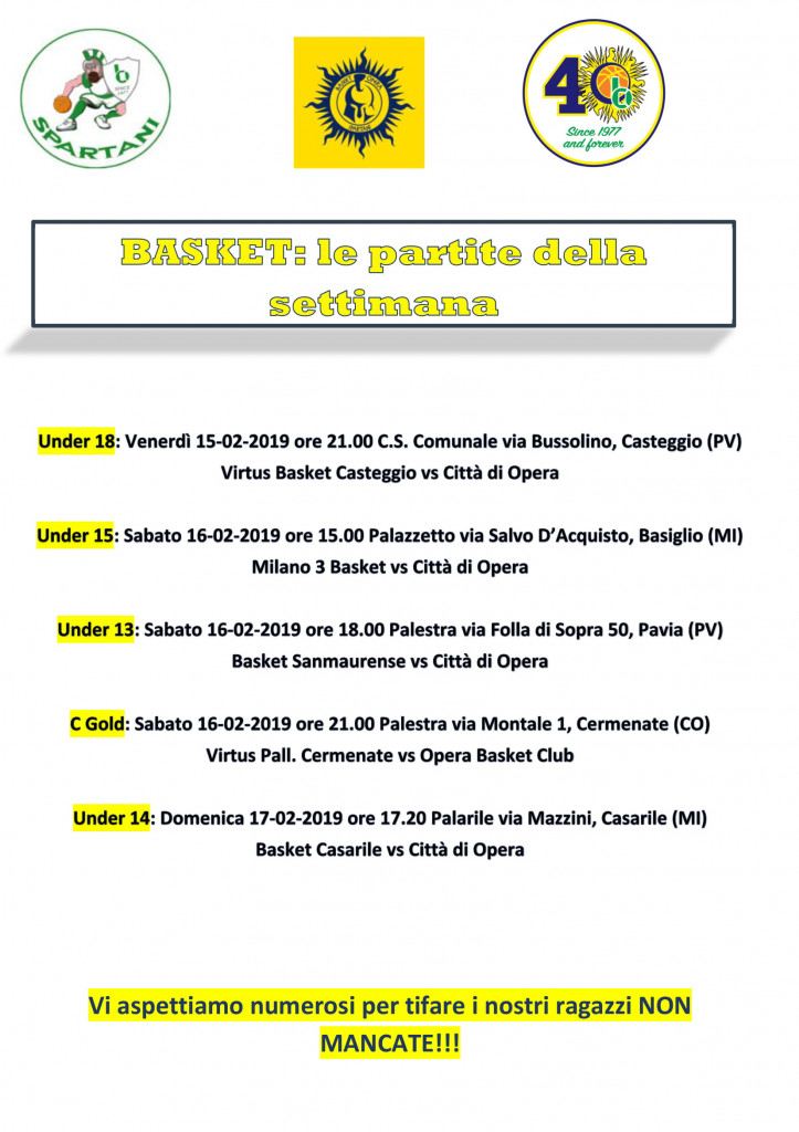 Volantino gare Basket 16-1